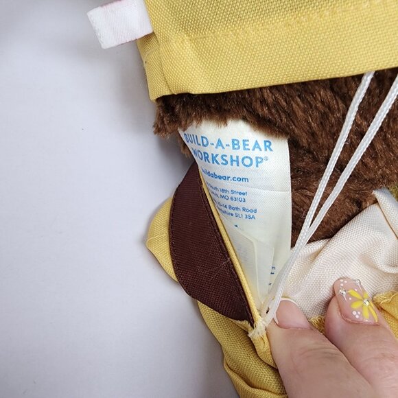 Build-A-Bear 16in Monkey Scout Plush Brown Fur Toy with Yellow Outfit - Picture 7 of 8
